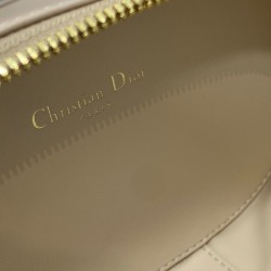 Dior CD Signature Oval Camera Bag in Beige Calfskin