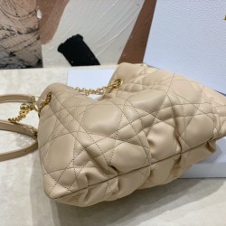 Dior Ammi Medium Bag in Sand Pink Macrocannage Lambskin