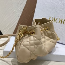 Dior Ammi Small Bag in Sand Pink Macrocannage Lambskin