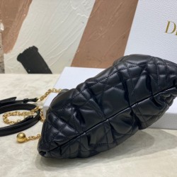 Dior Ammi Small Bag in Black Macrocannage Lambskin