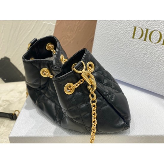 Dior Ammi Small Bag in Black Macrocannage Lambskin