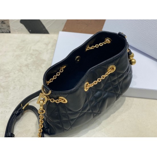 Dior Ammi Small Bag in Black Macrocannage Lambskin