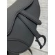 Dior Mini Saddle Bag with Strap in Black Ultramatte Calfskin