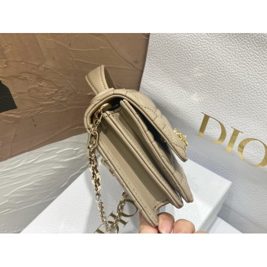 Dior Miss Dior Mini Bag In Beige Cannage Lambskin