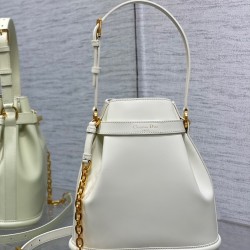 Dior C'est Medium Bag in White Saddle Calfskin