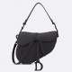 Dior Saddle Bag with Strap in Black Ultramatte Calfskin