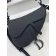 Dior Saddle Bag with Strap in Black Ultramatte Calfskin