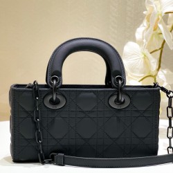 Dior Lady D-Joy Medium Bag in Black Ultramatte Calfskin