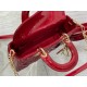 Dior Lady D-Joy Small Bag in Red Patent Calfskin