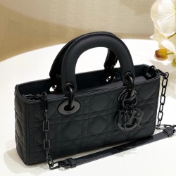 Dior Lady D-Joy Small Bag in Black Ultramatte Calfskin