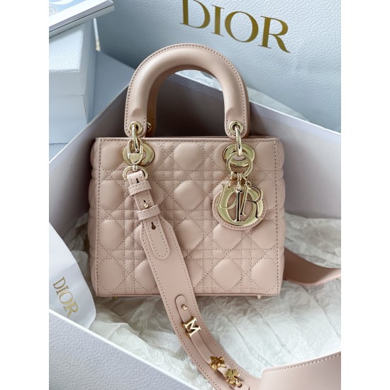 Dior Small Lady Dior My ABCDior Bag in Powder Pink Lambskin