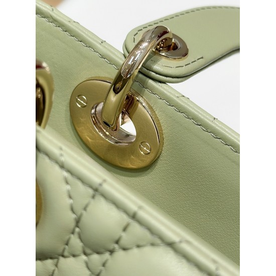 Dior Small Lady Dior My ABCDior Bag in Ethereal Green Lambskin