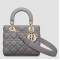 Dior Small Lady Dior My ABCDior Bag in Steel Grey Lambskin