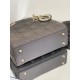 Dior Small Lady Dior My ABCDior Bag in Steel Grey Lambskin