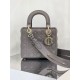 Dior Small Lady Dior My ABCDior Bag in Steel Grey Lambskin