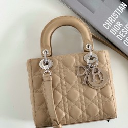 Dior Small Lady Dior My ABCDior Bag in Beige Cannage Lambskin