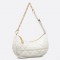 Dior CD Lounge Bag in White Macrocannage Lambskin