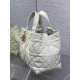 Dior Toujours Medium Bag in White Macrocannage Calfskin