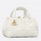 Dior Toujours Small Bag in White Macrocannage Calfskin