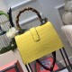 Gucci Dionysus leather top handle bag 448075 Yellow (SuperM-71907)