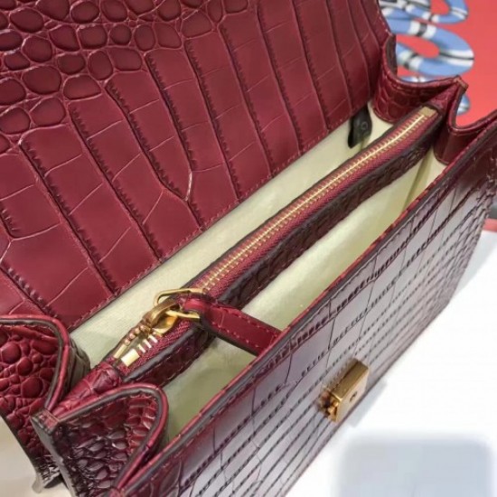 Gucci Dionysus leather top handle bag 448075 Burgundy (SuperM-71909)