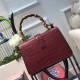 Gucci Dionysus leather top handle bag 448075 Burgundy (SuperM-71909)