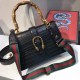 Gucci Dionysus leather top handle bag 448075 Black (SuperM-71906)