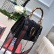 Gucci Dionysus leather top handle bag 448075 Black (SuperM-71906)