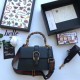 Gucci Dionysus smooth leather top handle bag 448075 Black(SuperM-71920)