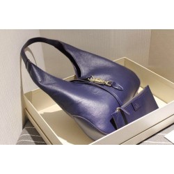 Gucci 362968 Jackie Soft Leather Hobo In Blue