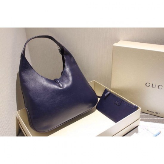 Gucci 362968 Jackie Soft Leather Hobo In Blue