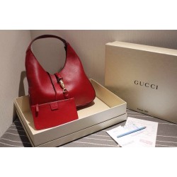 Gucci 362968 Jackie Soft Leather Hobo In Red