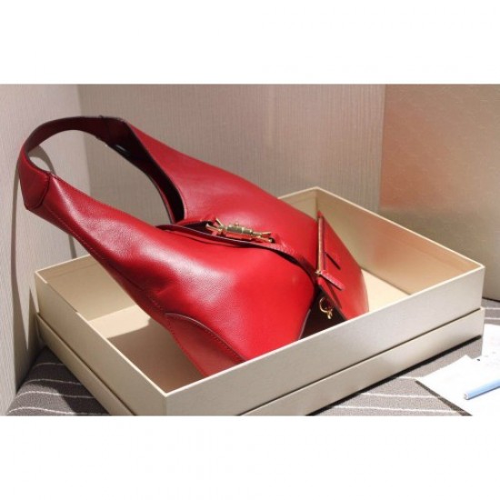 Gucci 362968 Jackie Soft Leather Hobo In Red