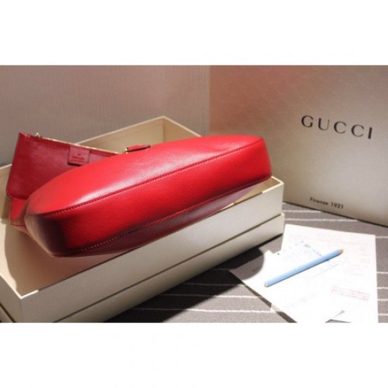 Gucci 362968 Jackie Soft Leather Hobo In Red