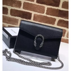 Gucci Dionysus Leather Mini Chain Bag 401231 Black 2018