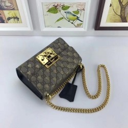 Gucci Padlock GG Supreme Bees Shoulder Small Bag 409487 2018