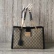 Gucci Padlock GG Supreme Canvas Shoulder Bag 479197 Black 2017