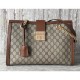 Gucci Padlock GG Supreme Canvas Shoulder Bag 479197 Brown 2017