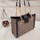 Gucci Padlock GG Supreme Canvas Shoulder Small Bag 498156 Black 2017