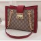 Gucci Padlock GG Supreme Canvas Shoulder Small Bag 498156 Red 2017