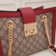 Gucci Padlock GG Supreme Canvas Shoulder Small Bag 498156 Red 2017