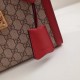 Gucci Padlock GG Supreme Canvas Shoulder Small Bag 498156 Red 2017