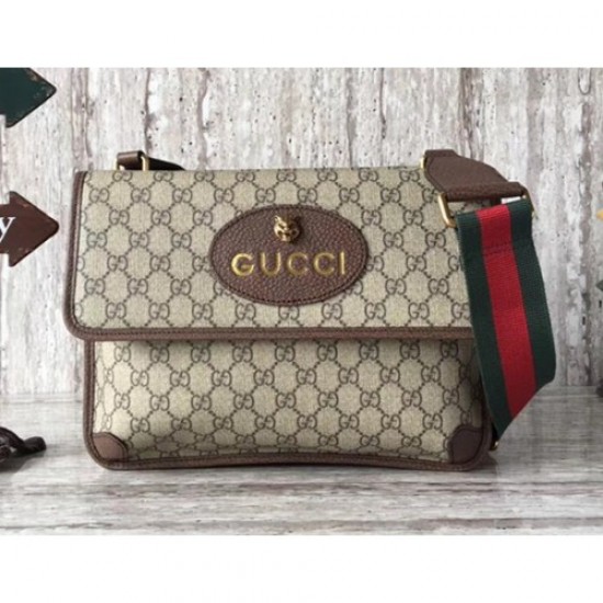 Gucci Web GG Supreme Messenger Bag 495654 Coffee 2018