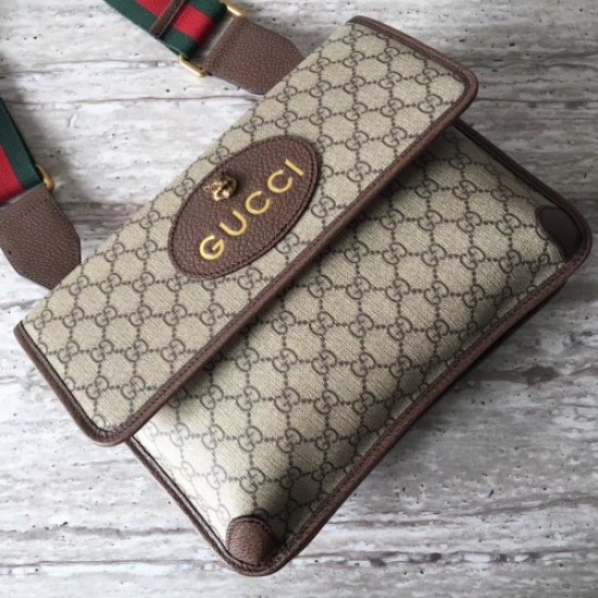 Gucci Web GG Supreme Messenger Bag 495654 Coffee 2018