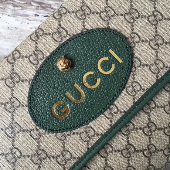 Gucci Web GG Supreme Messenger Bag 495654 Green 2018