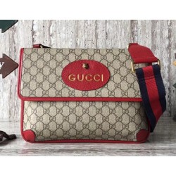 Gucci Web GG Supreme Messenger Bag 495654 Red 2018