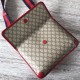 Gucci Web GG Supreme Messenger Bag 495654 Red 2018