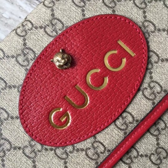 Gucci Web GG Supreme Messenger Bag 495654 Red 2018