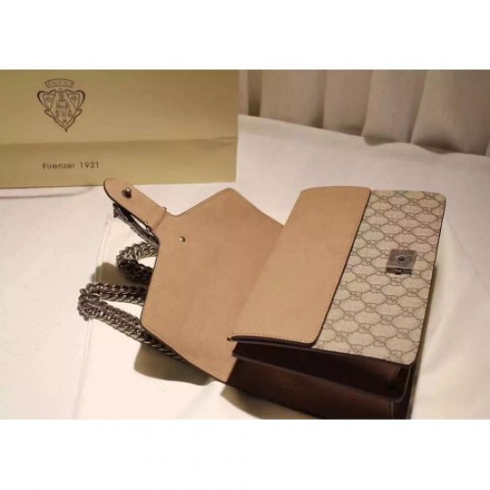 Gucci Dionysus GG Supreme Shoulder Bag 400249 Brown