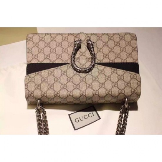 Gucci Dionysus GG Supreme Shoulder Bag 400249 Black